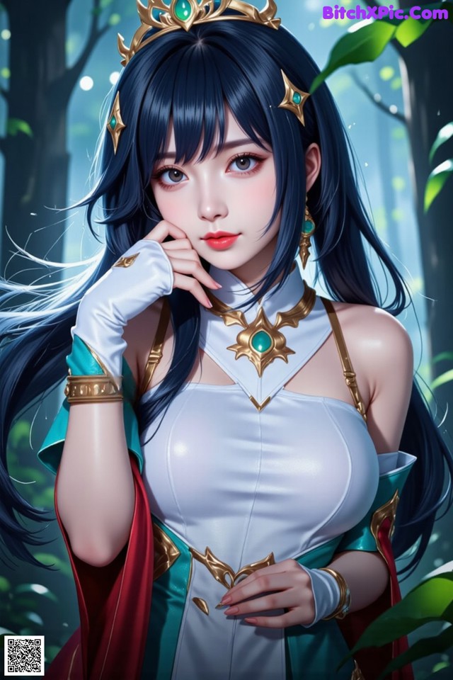 Hentai - Under the Radiance of Celestial Grace Set.2 20250124 Part 16 No.9942b1 A woman in a white dress with a crown on her head.
