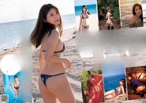 a japanese woman in a white bra and panties is posing for the camera